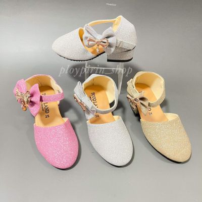 ส่งจากไทย❤️ รองเท้าแฟชั่นเด็กผู้หญิง กากเพชร น่ารัก รองเท้าเด็ก เบอร์ 24-36 สินค้าพร้อมส่งทุกวัน #แหลม