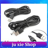 JuXie store USB 2.0 Male A to DC 5.5mm x 2.1mm Plug Jack DC Power Cord Socket Connector 5V Cable Line 5.5mm*2.1mm 1