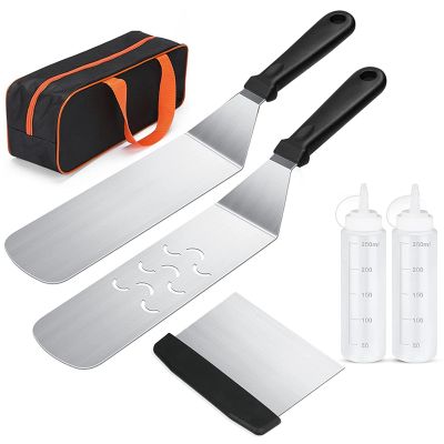 Blackstone Griddle Accessories Kit Flat Top Grill Accessories Set Flat Grill Accessories for Blackstone and Camp Chef with Spatula &amp; Carry Bag