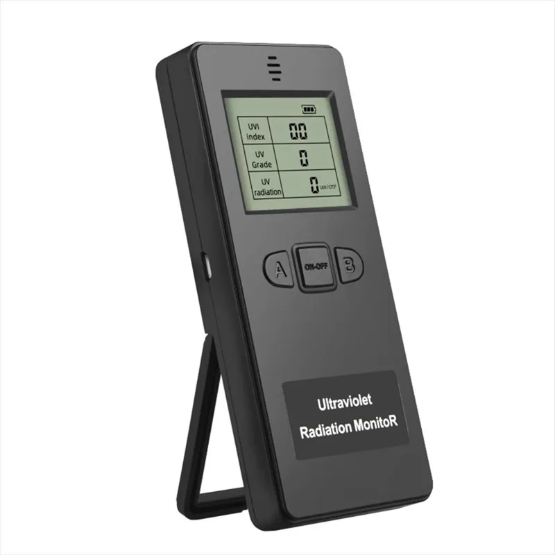 ABS Radiation Monitor Digital UV Detector for Home Office Outdoor  Inspection Black 