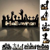 ฮาโลวีน halloween accessories SUNNYDOLL โลหะสำหรับตกแต่ง เชิงเทียนรูปโคมไฟฟักทอง ตกแต่งด้วยการตกแต่ง แผ่นรองรีด ขาตั้งเทียนโครงกระดูก สร้างสรรค์และสร้างสรรค์ แจ็ค-โอ-แลนเทิร์น บ้านในบ้าน