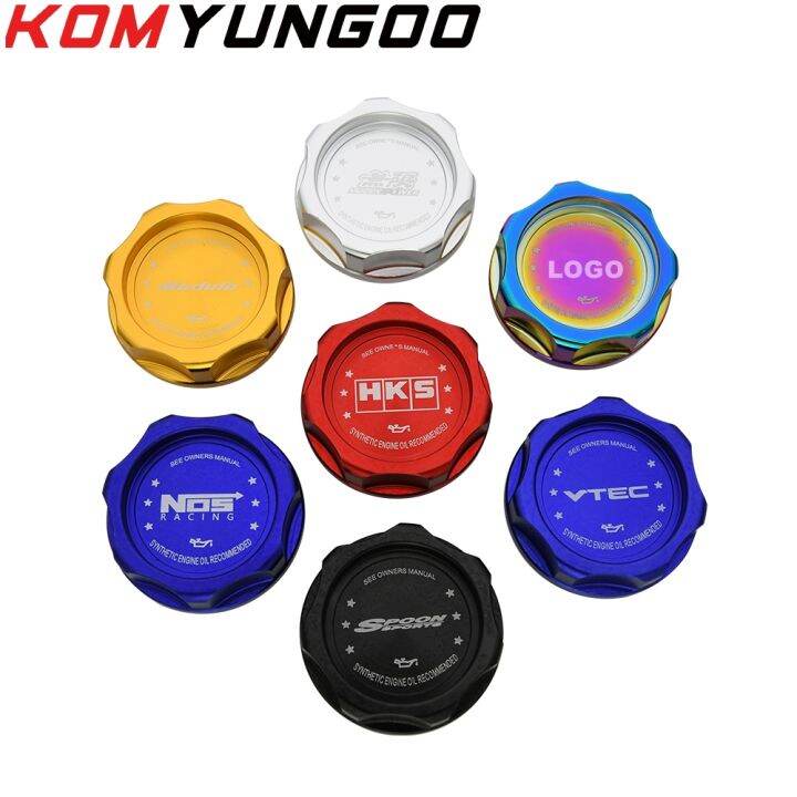 Car Racing JDM Oil Tank Cap MUGEN SPOON SPORTS VTEC NOS HKS Emblem Oil