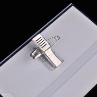 hot！【DT】✧  10pcs Safety Pin Clip Transparent Brooch ID Card Holder for Business Office Conference Employees Name Pass Credentials Tag Badge