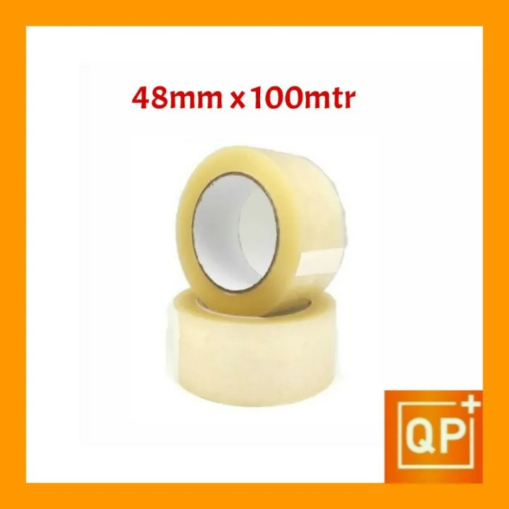 OPP TAPE CELLOPHANE TAPE SELEFON TAPE PACKAGING Tape 48mm x 100m Lazada
