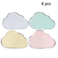 8Pc/Set Cloud Theme Disposable Tableware Baby Shower Birthday Decoration Tablecloth Plate Cups Napkins Fork Spoon Party Supplies