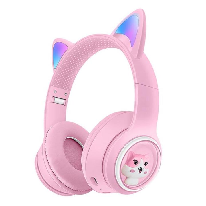 cat-headphones-for-kids-adorable-cat-ears-hand-free-headphones-hifi-sound-music-headset-with-led-light-comfortable-foldable-headphone-with-mic-for-adults-kids-brilliant