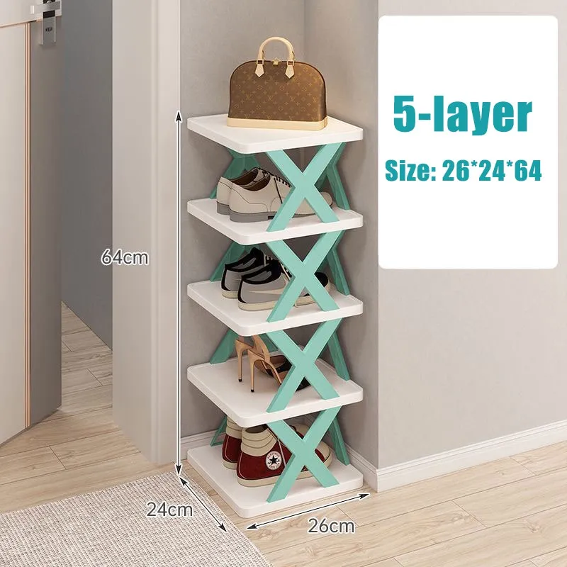 Five-layer assembled device storage shoe rack home assembled shoe