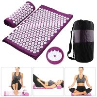 【LZ】 Massager Cushion Massage Yoga Mat Acupressure Relieve Pain Stress Back Body Pain Spike Mat Acupuncture Mat and Pillow Set