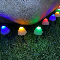 Outdoor LED Garland Solar Lights Mushroom Waterproof Landscape Christmas String Lamp For Lawn Garden Patio Street Decoration