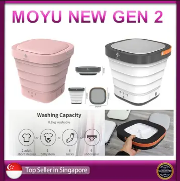 Portable Washing Machine Mini Washer with Drain Basket, Foldable Small  Washer for Underwear, Socks, Baby Clothes, Towels, Delicate Items (Pink)