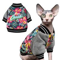 Clothes For Cats Winter Thicken Warm Pet Cat Dog Coat Jackets Cotton Kitten Kitty Clothing Flower Printed Cat Costumes Outfits Clothing Shoes Accessor