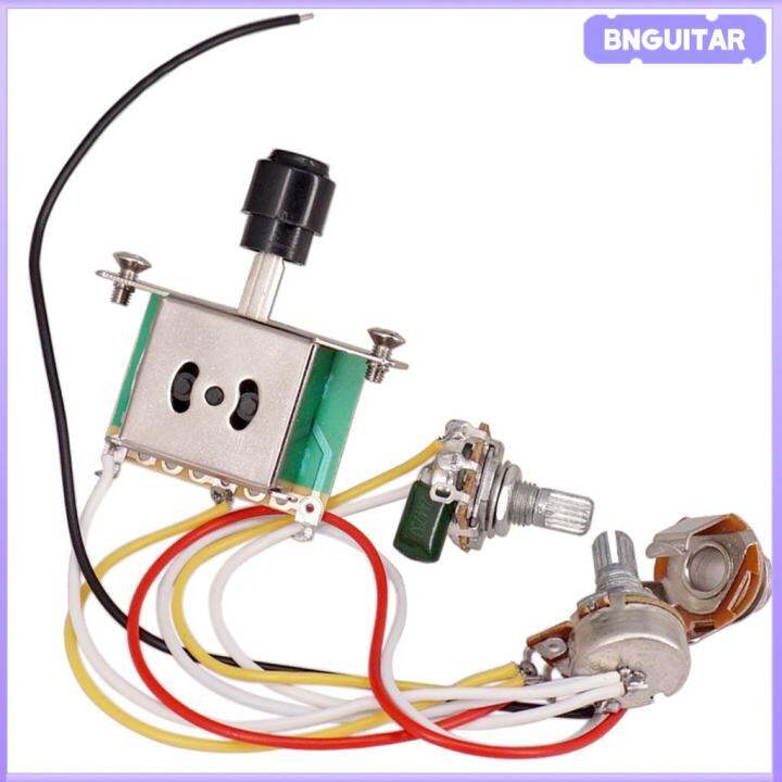 BNGUITAR Complete Circuit Wiring 500K 3-Way Toggle Switch for TL Guitar