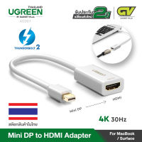 UGREEN Mini Display Port to HDMI Adapter (Thunderbolt 2.0) 4K Mini DP to HDMI Adapter Cable suitable รุ่น 40360 for MacBook Pro MacBook Air, iMac, Surface Book Pro 3/4/5, Thinkpad, Google Pixel Chromebook - Black