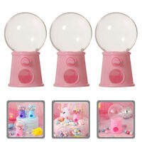 Chaoshihui 3PCS MINI GUMBALLS MOCHINES TOYS Plastic Candy Dispenser Candy Candy Catcher Machines สำหรับเด็ก