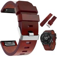 Leather Watchband Strap For Garmin Fenix 6X /6Xpro/D2 Bravo/Mk1/3 HR Smart Watch Bracelet Wristband 26Mm Quick Release Correa