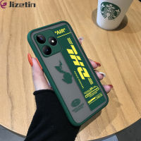 Jizetin สำหรับ Realme Realme C53 Narzo N53กันกระแทกยอดนิยมแบรนด์ยอดนิยม DHL Express NASA AIR Pikachu Label เคสใส่โทรศัพท์ใสคลุมทั้งหมดกล้องปกป้องเคส