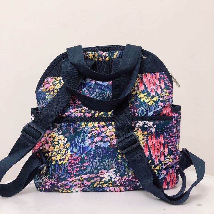 lesportsac-2023-กระเป๋าเป้สะพายหลังกระเป๋าถือกระเป๋านักเรียนกระเป๋าเดินทางกระเป๋าเป้สะพายหลัง2442ใส่รถเข็นได้