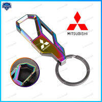 【สีสัน】พวงกุญแจโลหะอัลลอยด์ระดับไฮเอนด์ที่สร้างสรรค์พร้อมโลโก้สำหรับ Mitsubishi