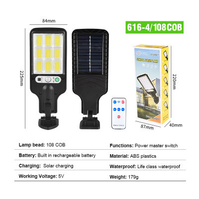 Solar Street Lights Outdoor Solar Lamp Mode Waterproof Motion Sensor Security Lighting For Garden Patio Path Yard Decoration