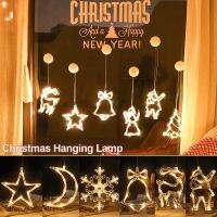 New Merry Christmas LED Copper Light Strip Xmas Tree Hanging Navidad Decoration for Home Window Party Curtain Wall Decor Lamp