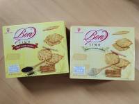 BON LIMO Sesame coconut crackers บอน ลิโม ขนมปังกรอบรสมะพร้าวผสมงา 20กรัม x12ซอง