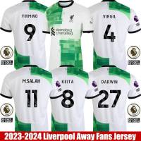 JS 2023-2024 Liverpool Away Jersey Salah Firmino Virgil Keita Darwin Football Tshirts Sports Tee Plus Size SJ