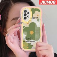 JIUMOO เคสโทรศัพท์ปลอกสำหรับ Samsung Galaxy A52s 5G A52 4G A52 5G ลายดอกไม้แฟชั่นลายคลื่นความคิดสร้างสรรค์เคสซิลิโคนกันกระแทกโทรศัพท์ใสกรอบป้องกันเลนส์กล้องเคสนิ่มโปร่งใส