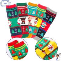 HAHFD Xmas Gift Warm Winter Snowman Santa Claus Elk Cotton sox Stockings Christmas Socks