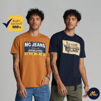 Mc JEANS 100%ผ้าฝ้าย เสื้อยืดแขนสั้น ผู้ชาย เสื้อยืด แม็ค แท้ คอกลม ผ้านุ่ม ระบายอากาศได้ดี มีให้เลือก 2 รุ่น MTTZ46