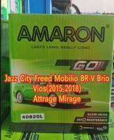 Amaron Go (40B20L) ใส่รถ Brio, Amaze, City, Jazz, CR-Z, Freed, Mobilio, BR-V, Mirage, Attrage, Celerio, Ertiga แบตสดใหม่เดือนต่อเดือน