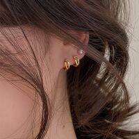 【Love2self】E248 Hollow Design Tiny Ear Studs Dongdaemun Hot Fashion Jewellery Little Earrings