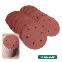 【CW】♣❀◎  New 30pcs Sandpaper 225mm 6-hole Sanding Paper 100-320grit Electric Wall Polisher Sander Polishing Drywall and