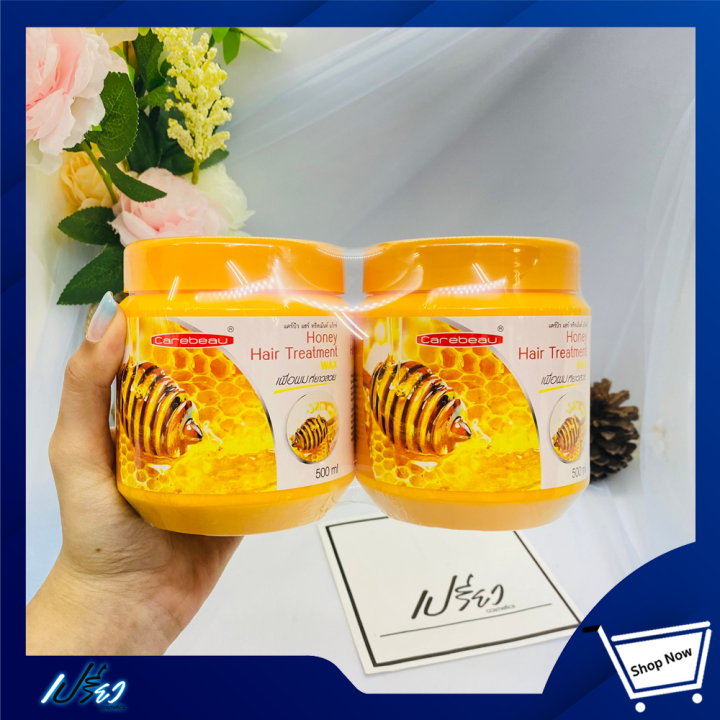 CAREBEAU แคร์บิว ฮันนี่ แฮร์ ทรีทเม้นท์ แว็กซ์ แพ็คคู่ 500 มล. Carebeau ...