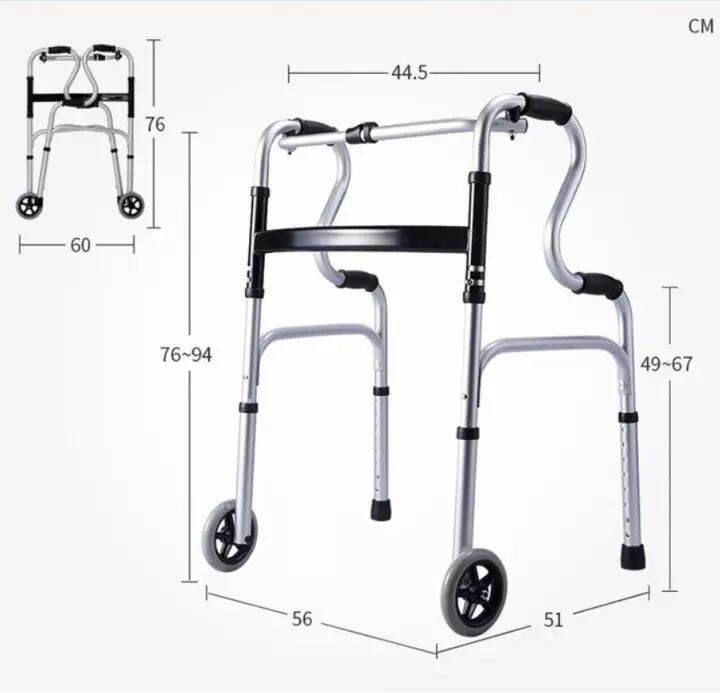 walker-ไม้เท้าช่วยเดิน-อุปกรณ์ช่วยเดิน-ไม้เท้า-4-ขา-แถมฟรี-ล้ออีก-1-คู่-ไม้เท้าช่วยเดิน-walker-อุปกรณ์ช่วยเดิน-4-ขา-มีล้อด้านหน้า-รุ่น-ปรับระด