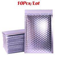 10Pcs Silver Bubble Mailers Aluminized Foil Self Seal Bags Business Shipping Envelopes Gift Packaging Bags Postal Wrap Bag Lined