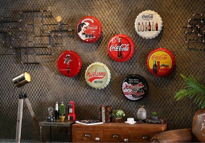 TrendsPH Creative Rustic Vintage Beer Bottle Cap Wall Decor 30cm