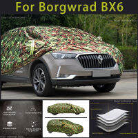 สำหรับ Borgwrd BX6ฟอร์ดรถปกลูกเห็บปกกลางแจ้งคุ้มครองหิมะปกม่านบังแดดกันน้ำกันฝุ่นพรางรถปก