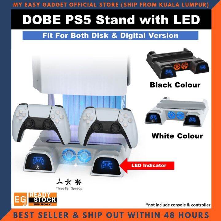 DOBE PS5 Multi Functional Cooling Stand Dual Charging Dock Disc Stand