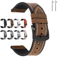 ▪❖ Cowhide Leather Watch Band 20mm 22mm for Omega Seamaster Bracelet Quick Release Silicone Strap for Samsung Galaxy Watch3 41 45mm