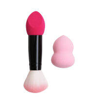 New Make up Foundation Puff 2 in 1 Sponges with Brush Waterdrop Shape Cosmetic Puff Sponge Beauty Tools