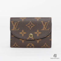 NEW LOUIS VUITTON ROSALIE COIN PURSE SHORT BROWN RED MONOGRAM PURPLE CANVAS GHW