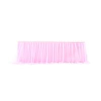 Tulle Table Skirt Table Cover Pink Birthday Wedding Decor Table Cloth Cake Dessert Arrangement