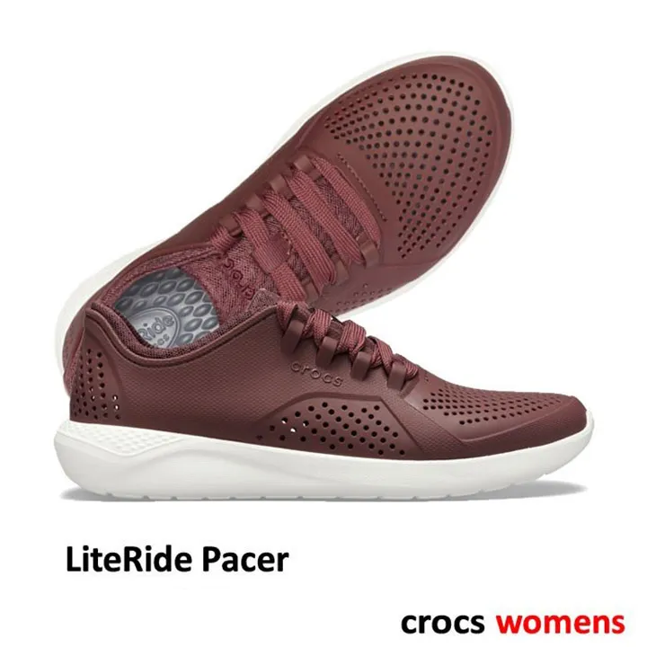 GIÀY NHỰA ĐI MƯA CROCS LITERIDE PACER CHO NỮ MÀU MẬN 