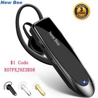 New Bee Bluetooth V5.0 Headset Wireless Headphones Hands-free Earphones 22H Music Earpiece with CVC6.0 Mic for Business/Driving