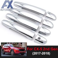 Newprodectscoming Car Styling Chrome Outer Door Handle Cover Trim Catch Cap Cup Molding Overlay Protector 8pcs For Mazda Cx 5 Cx5 KF 2017 2018