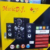 Music D.J. (2.1) SA-2100A BLUETOOTH FM/USB Power Output 30W+10Wx2 Black