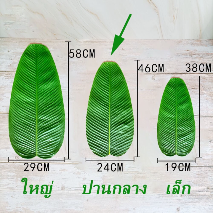 ewyn-ใบตองปลอม-ใบกล้วยจำลอง-ใบตองเสมือนจริง-ใบตองเทียม-ใบประดับโต๊ะ-ใบตองพลาสติก