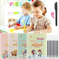 【cw】 4Book Education Books Of Children  39;s Copybook Reusable Handwriting Practice Learn English Stationery Calligraphy