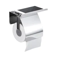 304 stainless steel Wall Mounted Toilet Paper Holder Tissue Paper Roll Holder With Phone Storage Shelf Bathroom Accessories Toilet Roll Holders