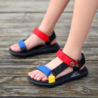 Childrens Sandals 2022 Summer New Boys Korean-Style Sports Soft-Soled Beach Shoes Girls Velcro Casual Sandals